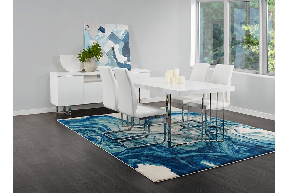 Axel White Rect Dining Room