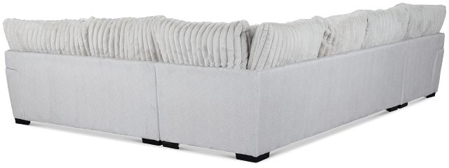 Kylie Light Gray Fabric Medium Left Chaise Sectional