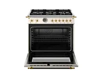 Bertazzoni Heritage Series White 36" Dual Fuel Range