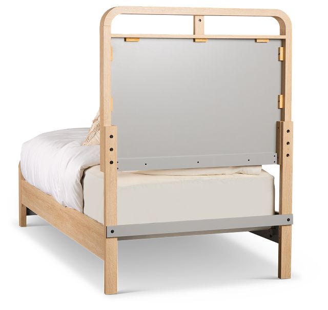 Lyndie Light Tone Panel Bed