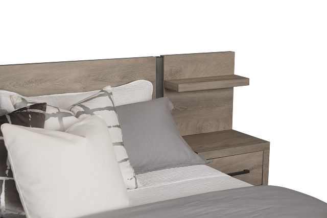 Evanston Gray Spread Bed W/ Two Nightstands