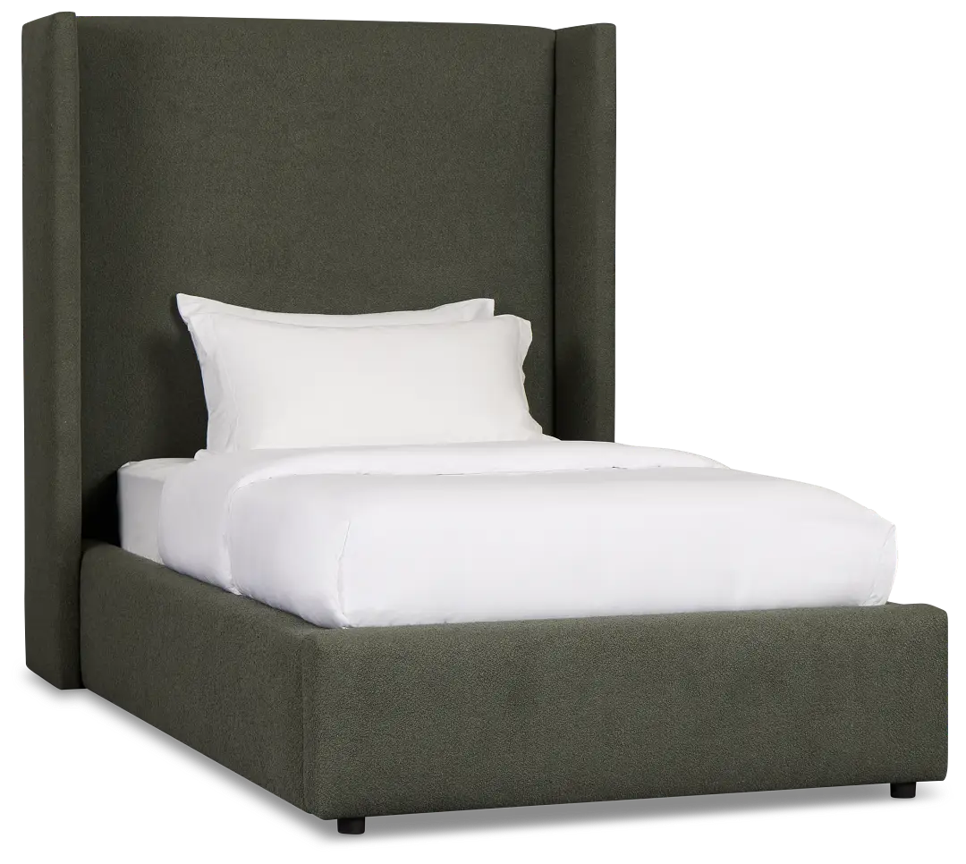 Captiva Sutton Green 60" Upholstered Shelter Bed Captiva Sutton Green 60" Upholstered Shelter Bed