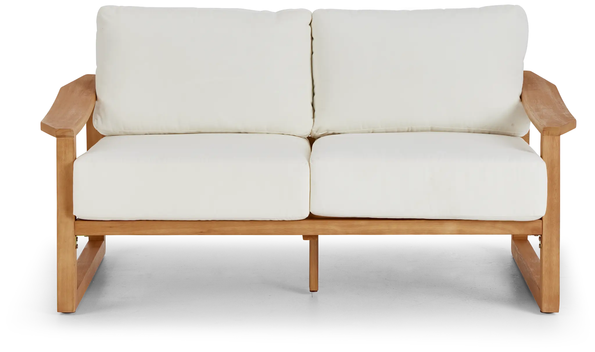 Tobago Light Tone Loveseat With White Cushions Tobago Light Tone Loveseat With White Cushions