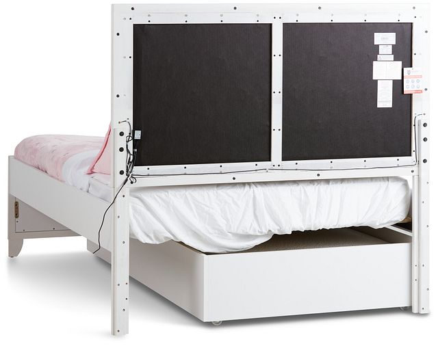 Isabella White Panel Trundle Bed (4)