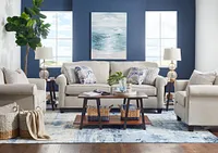 Cameron Beige Fabric Sofa