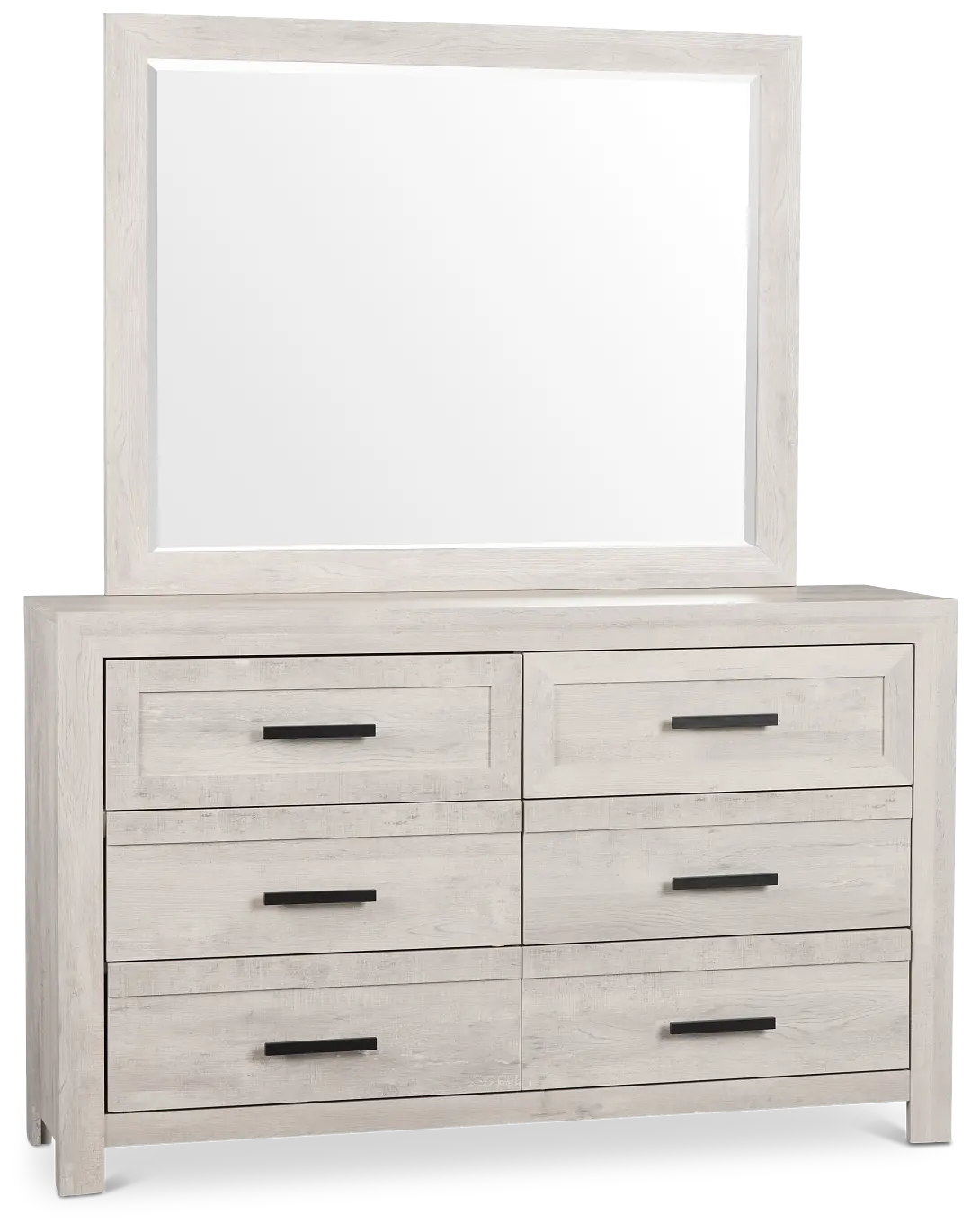 Delray White Dresser & Mirror Delray White Dresser & Mirror