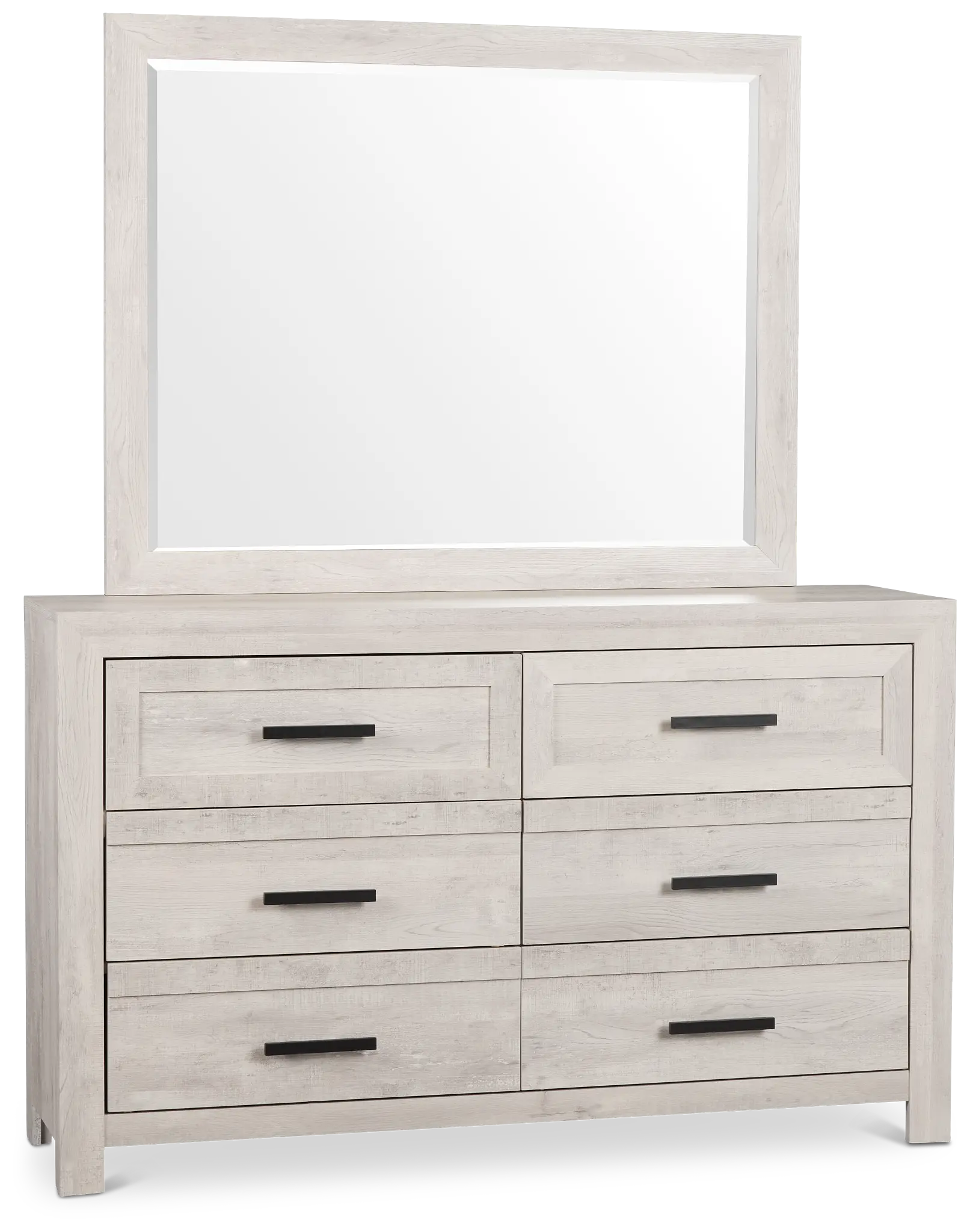 Delray White Dresser & Mirror Delray White Dresser & Mirror