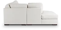 Veronica White Down Small Left Bumper Sectional