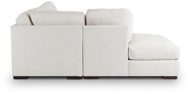 Veronica White Down Small Left Bumper Sectional