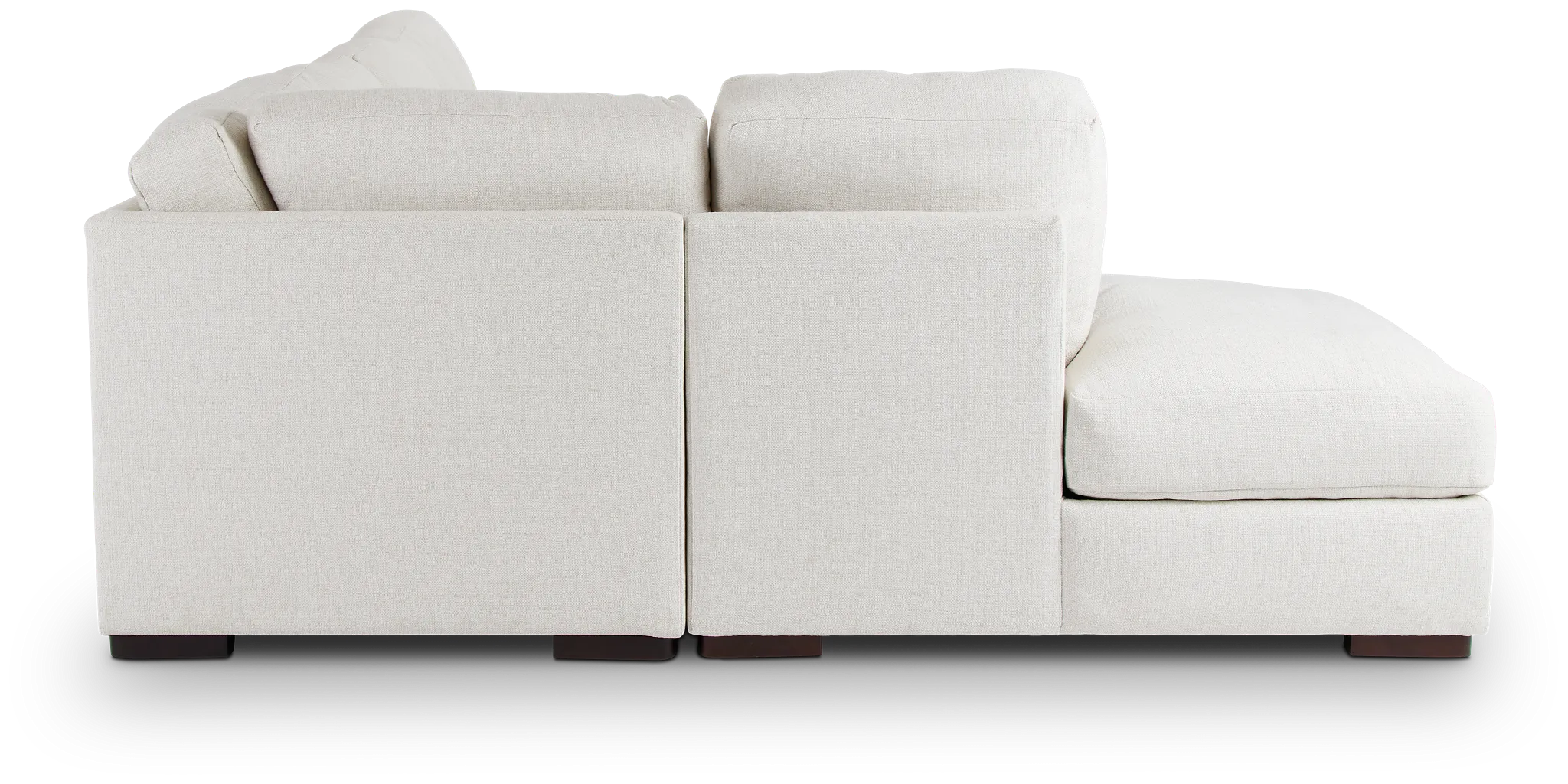 Veronica White Down Small Left Bumper Sectional