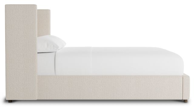 Captiva Revenue Beige 48" Upholstered Shelter Bed