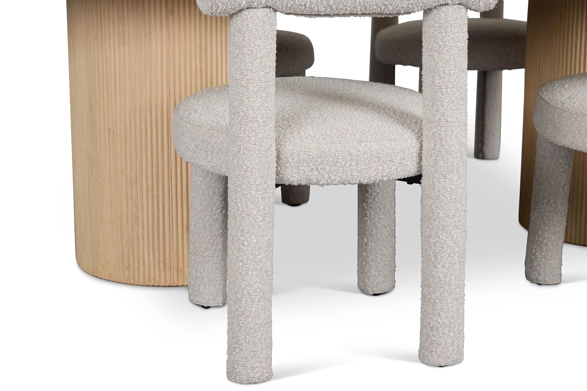 Clayton Light Tone Oval Table & 4 Upholstered Chairs Clayton Light Tone Oval Table & 4 Upholstered Chairs