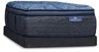 Serta Perfect Sleeper Cobalt Calm Plush Low-profile Mattress Set
