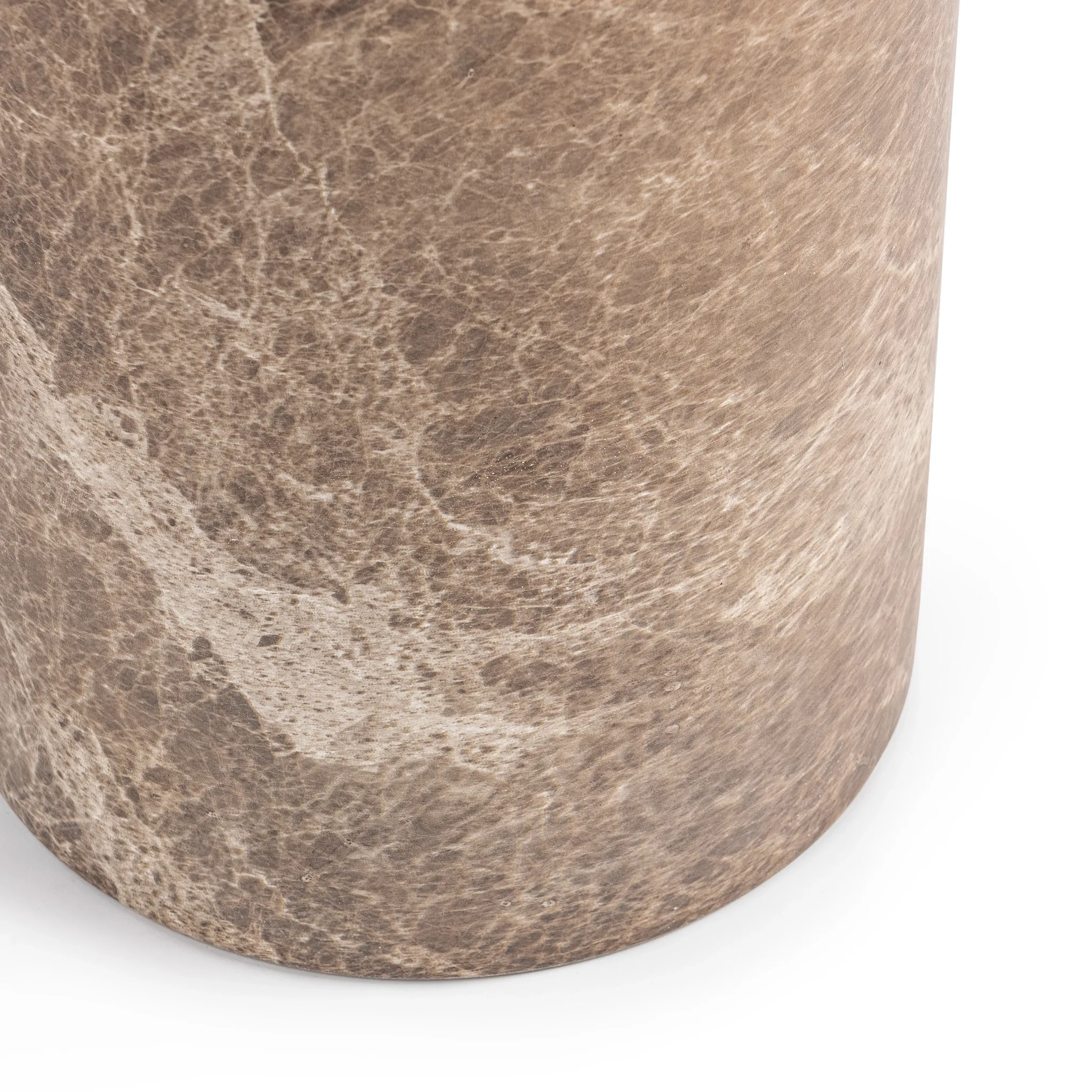 North Brown Round Accent Table