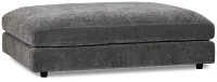 Lounge Dark Gray Fabric Ottoman
