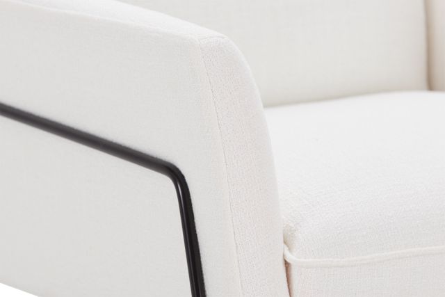 Kace White Fabric Accent Chair (6)