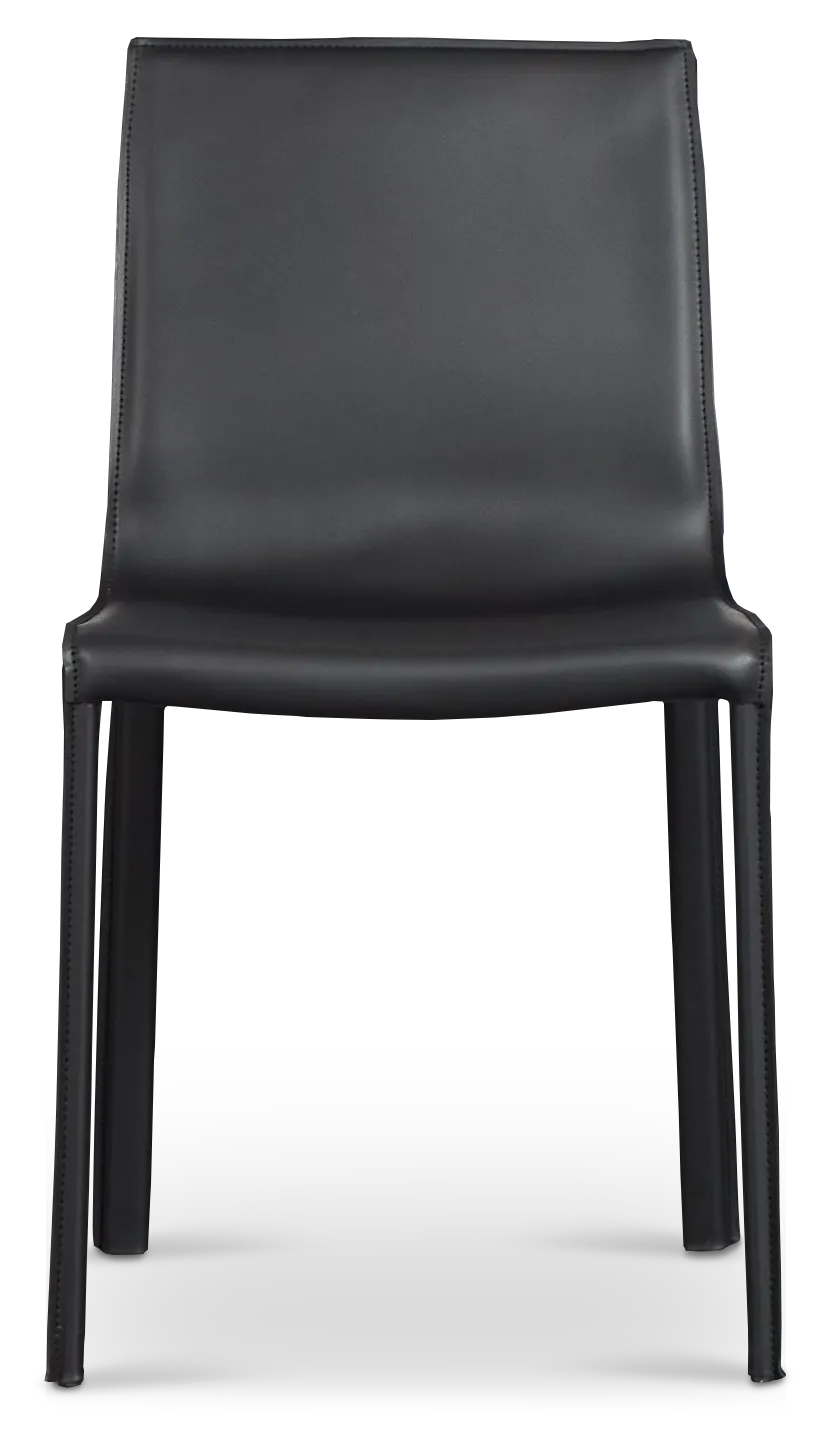 Lagos Black Upholstered Side Chair