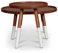 Daisy Mid Tone Set Of 2 Nesting Coffee Table