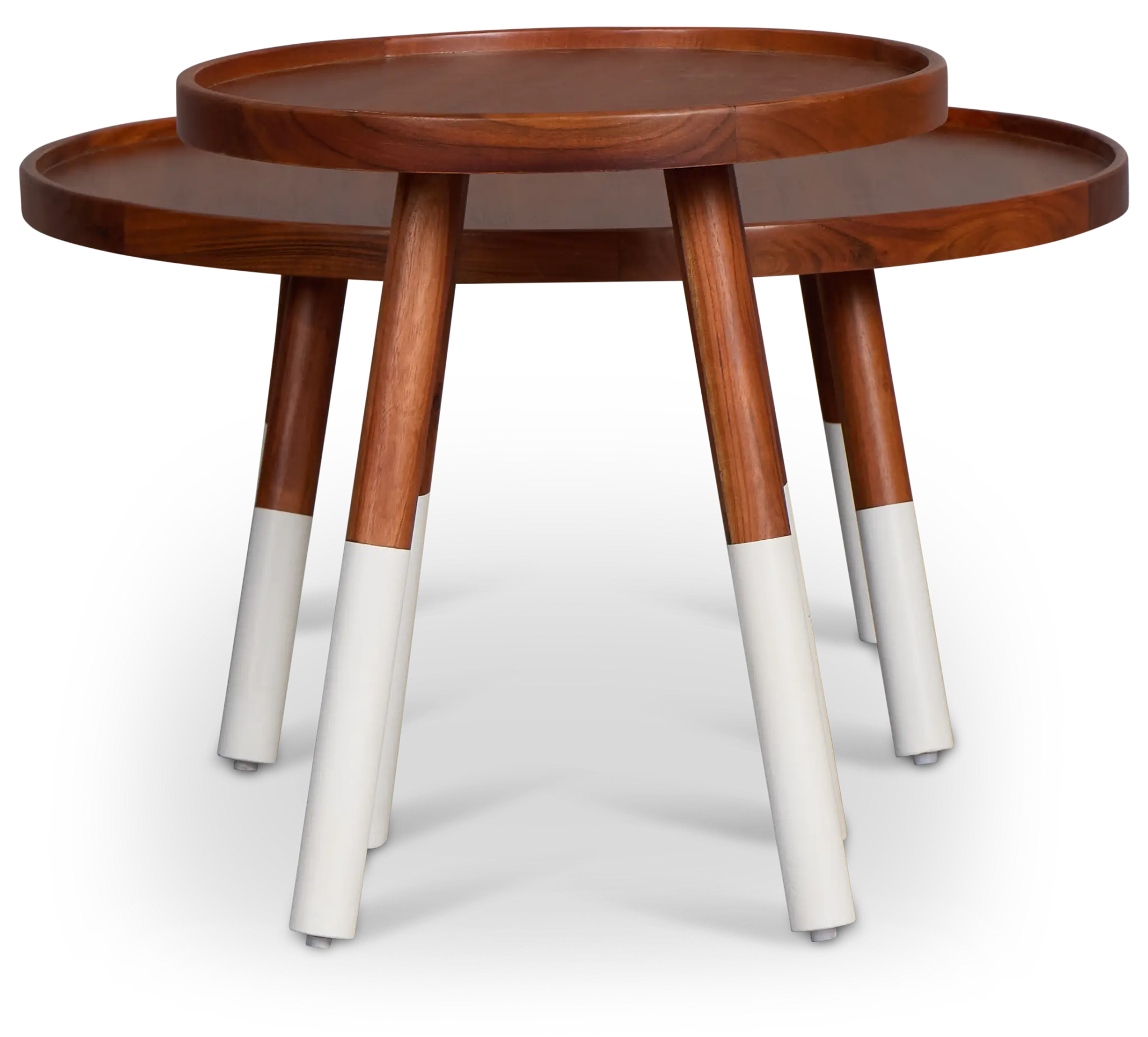 Daisy Mid Tone Set Of 2 Nesting Coffee Table Daisy Mid Tone Set Of 2 Nesting Coffee Table