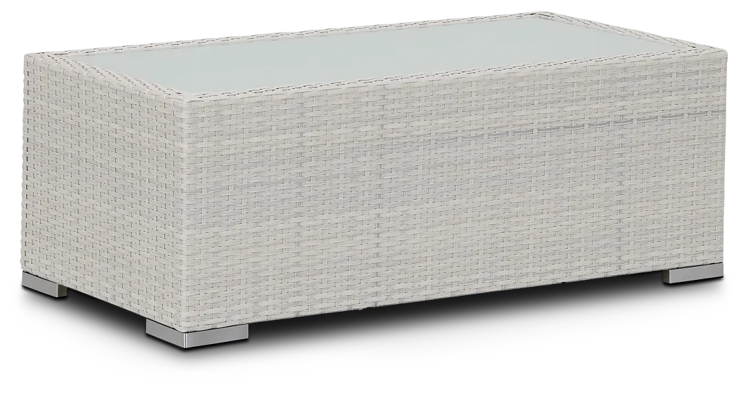 Biscayne White Rect Coffee Table