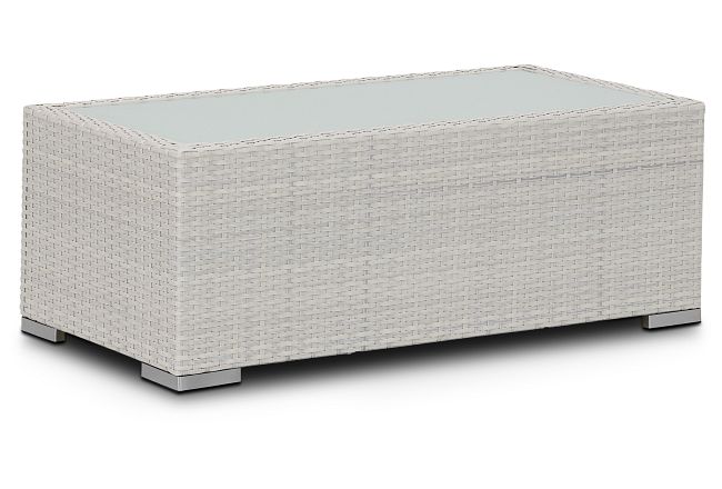 Biscayne White Rect Coffee Table