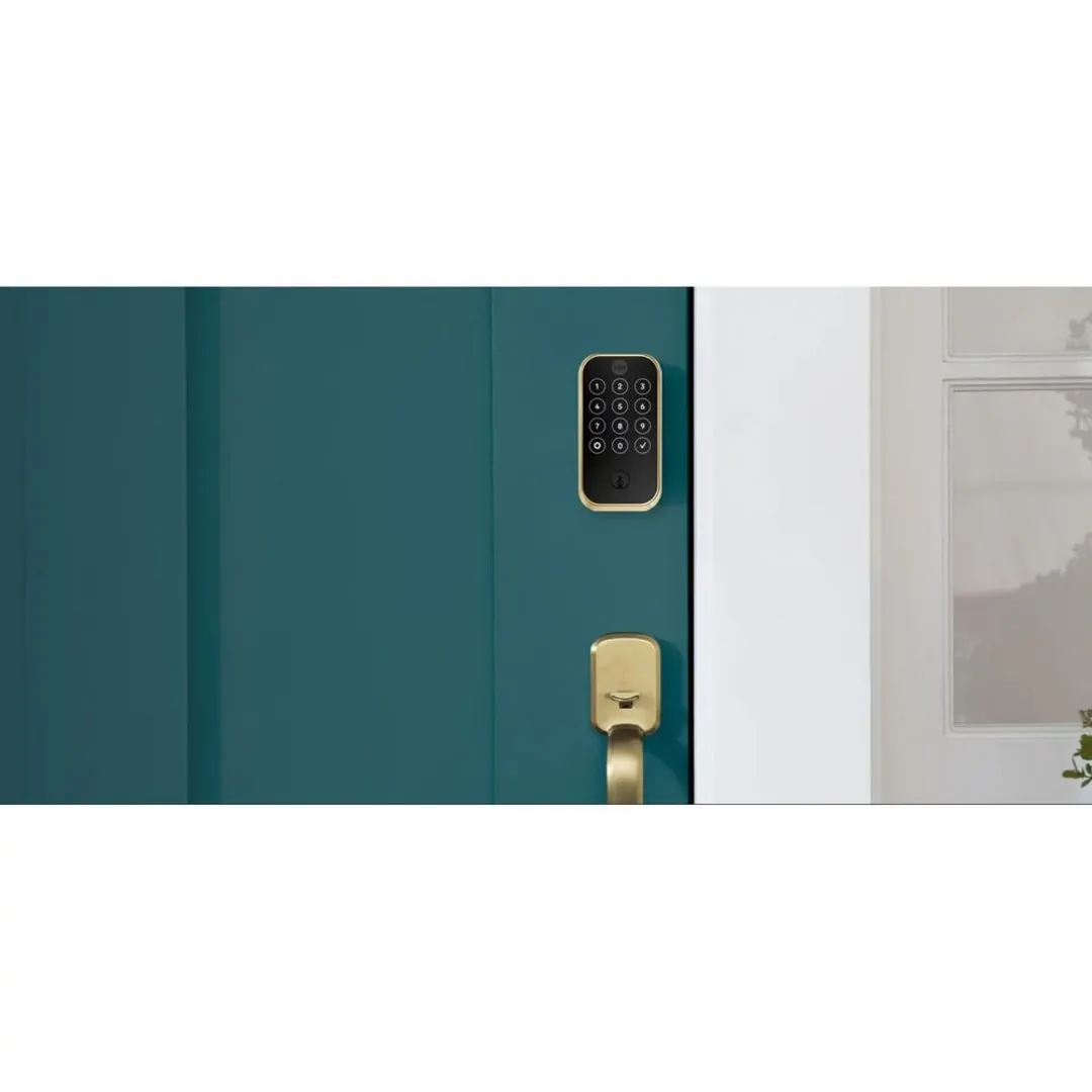 Yale Pro 2 Pushbutton Bluetooth Brass Touchscreen Door Lock