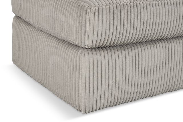 Charlie Gray Fabric Ottoman