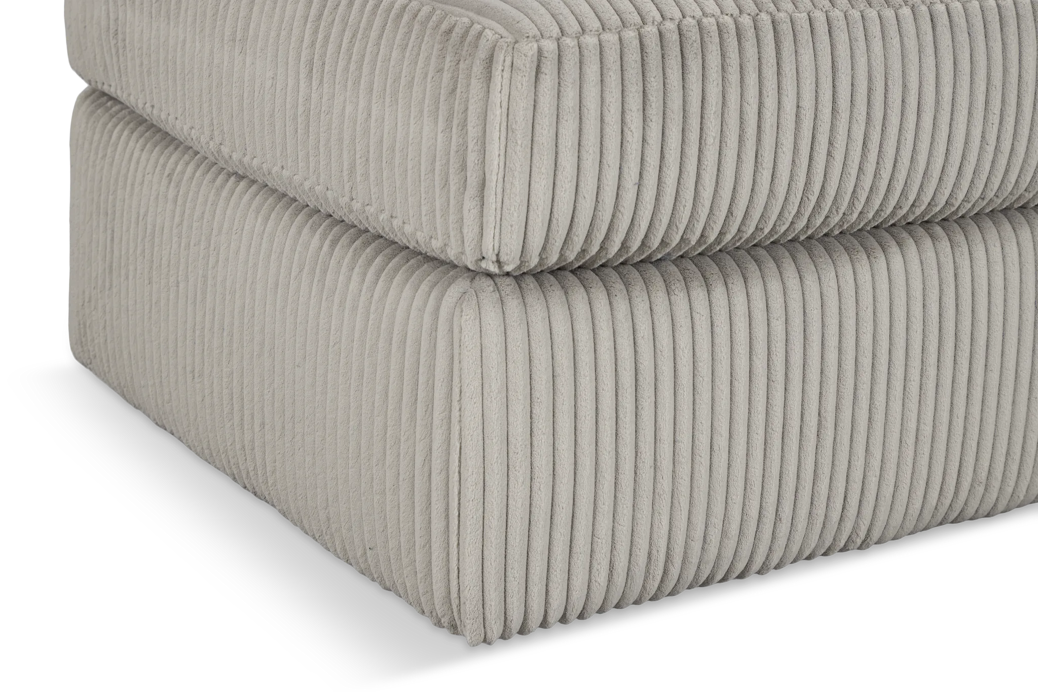 Charlie Gray Fabric Ottoman