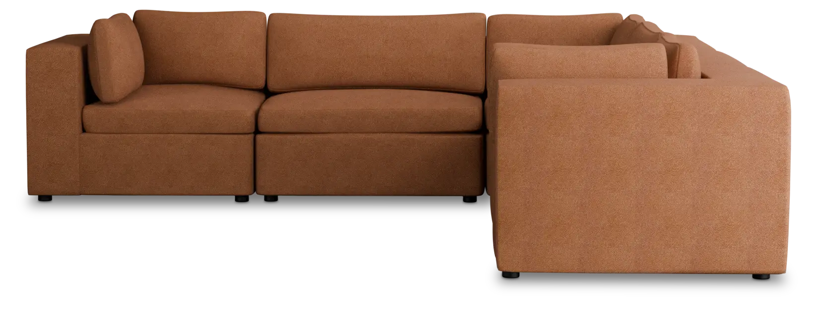 Destin Sutton Orange Fabric 5-piece Modular Sectional Destin Sutton Orange Fabric 5-piece Modular Sectional