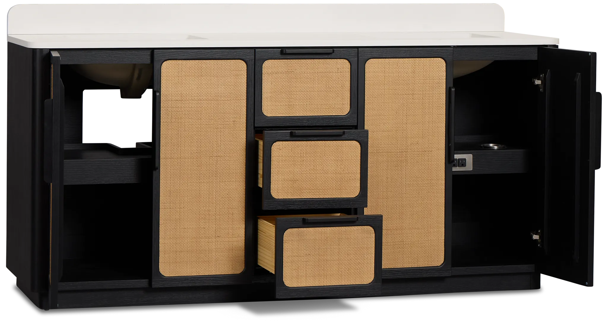 Pacific Two-tone 72" Double Bathroom Vanity