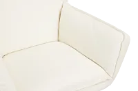 Farley White Micro Swivel Accent Chair