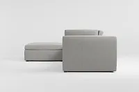 Destin Maguire Gray Fabric 4-piece Bumper Sectional