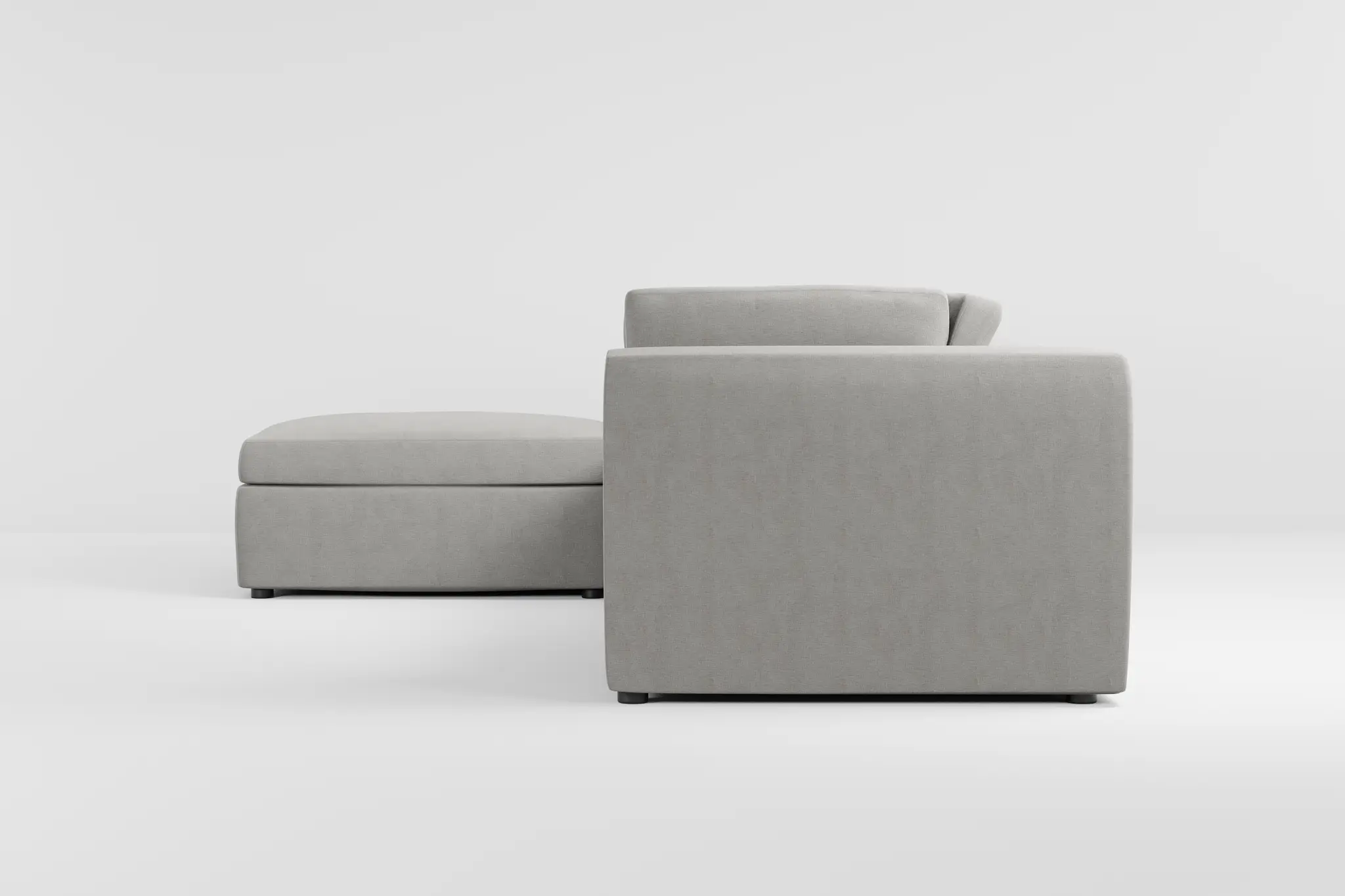 Destin Maguire Gray Fabric 4-piece Bumper Sectional Destin Maguire Gray Fabric 4-piece Bumper Sectional