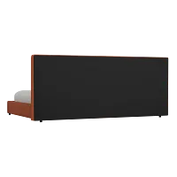 Grayton Elite Medium Brown 54" Upholstered Platform Bed