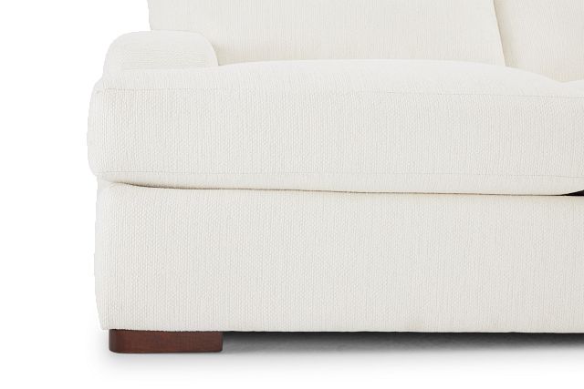 Alpha White Fabric Small Two-arm Sectional