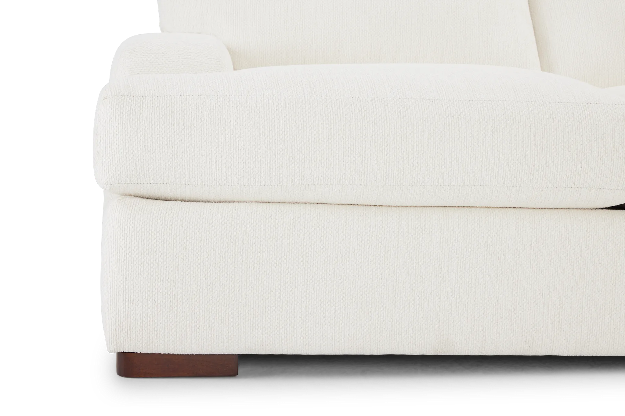 Alpha White Fabric Small Two-arm Sectional