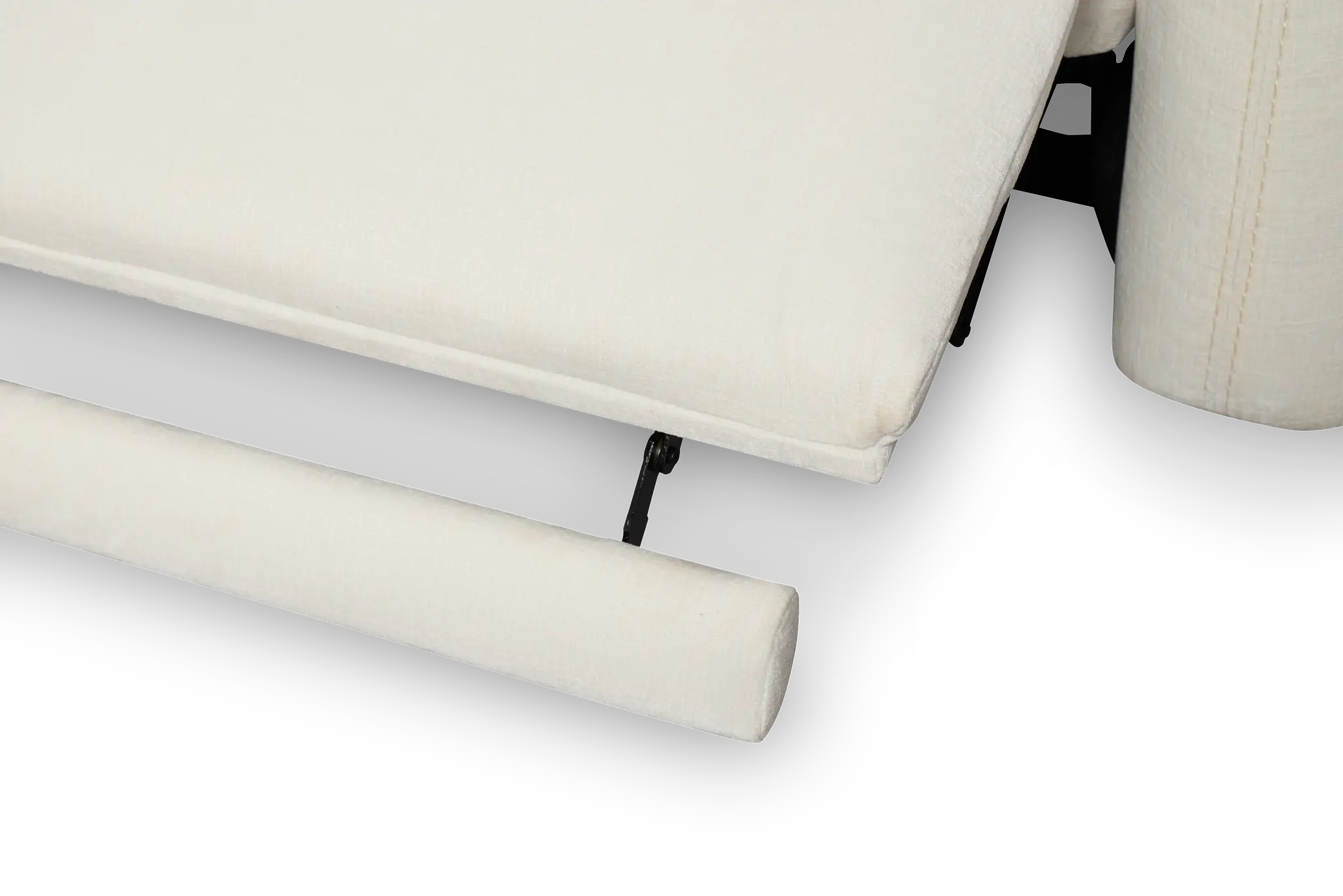 Zuri White Velvet Small Triple Power Reclining Two-arm Sectional Zuri White Velvet Small Triple Power Reclining Two-arm Sectional