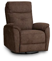 Ryder Brown Micro Power Swivel Glider Recliner