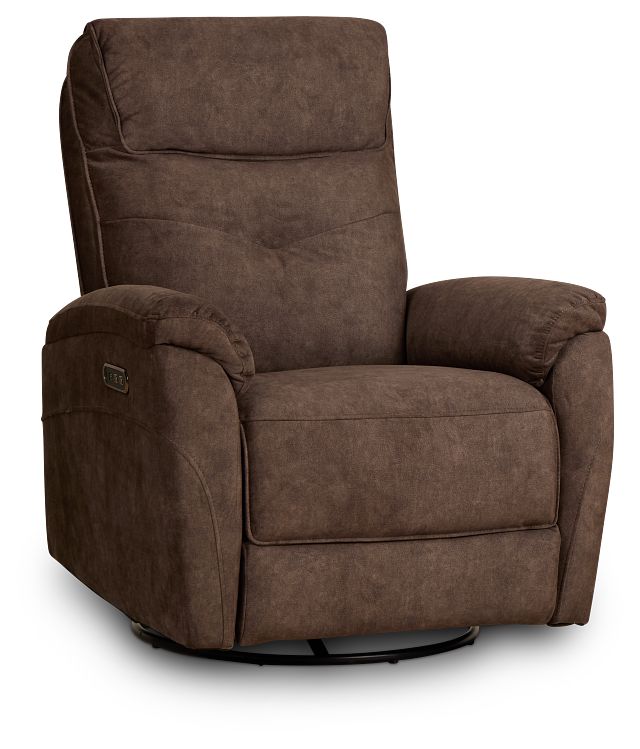 Ryder Brown Micro Power Swivel Glider Recliner