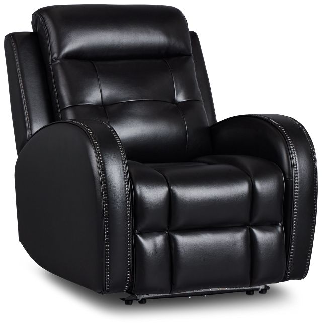 Omega Black Micro Power Recliner