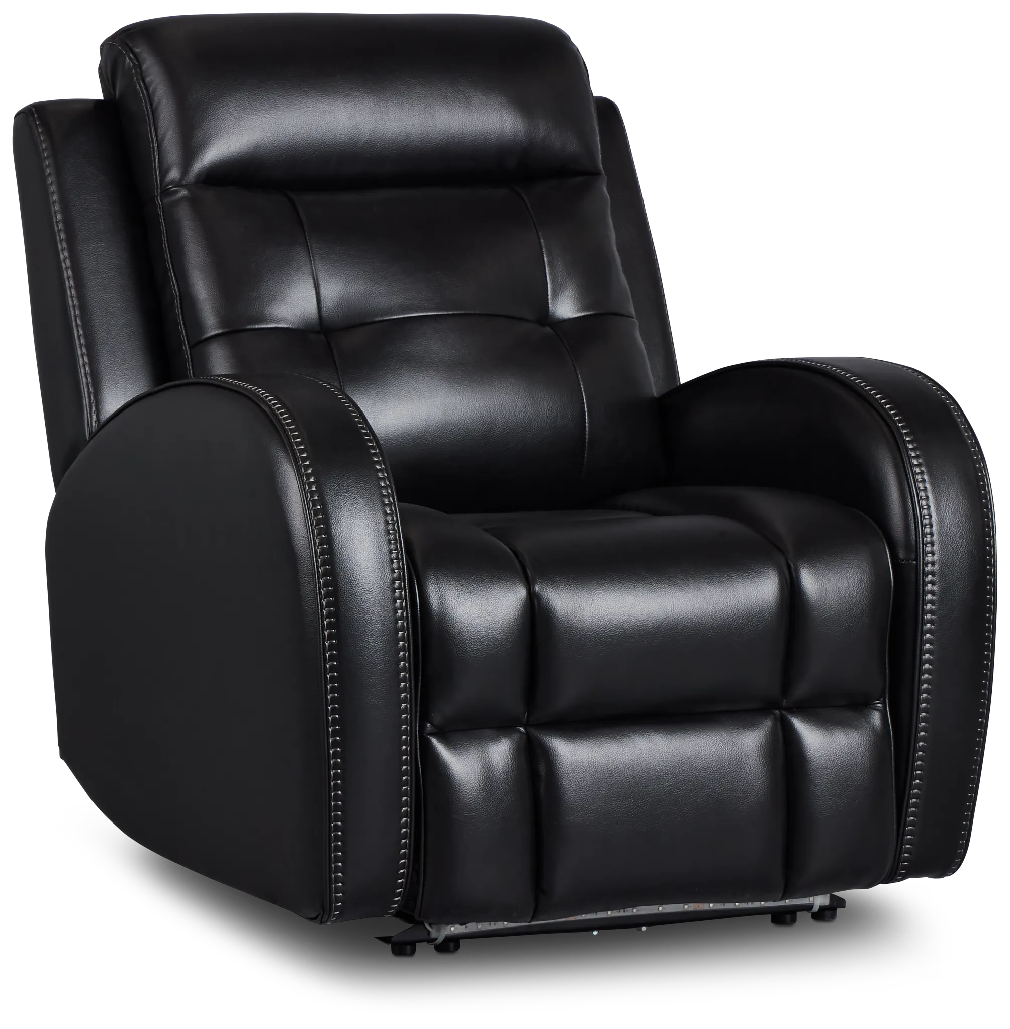 Omega Black Micro Power Recliner