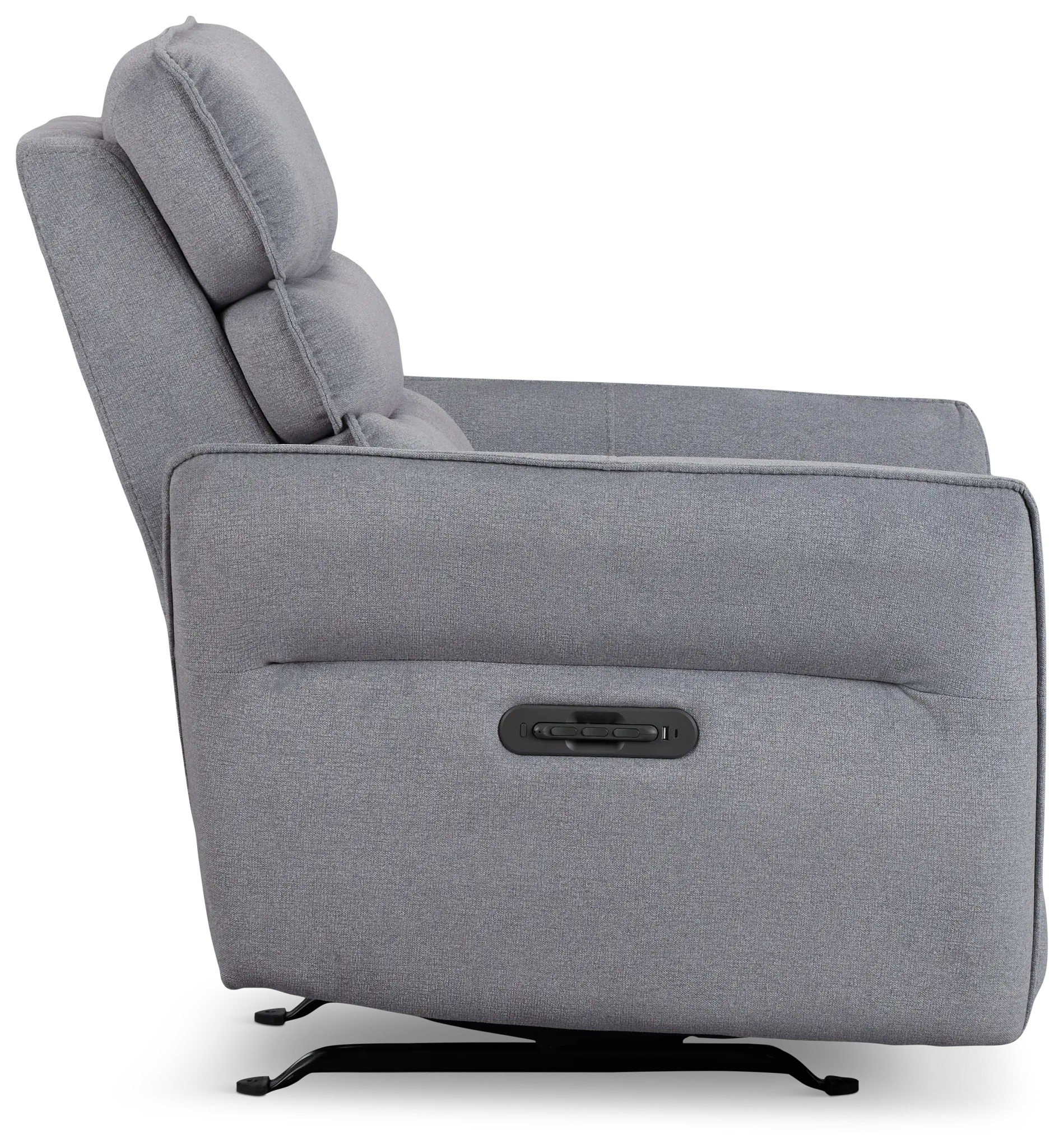 Preston Gray Fabric Power Recliner With Heat And Massage