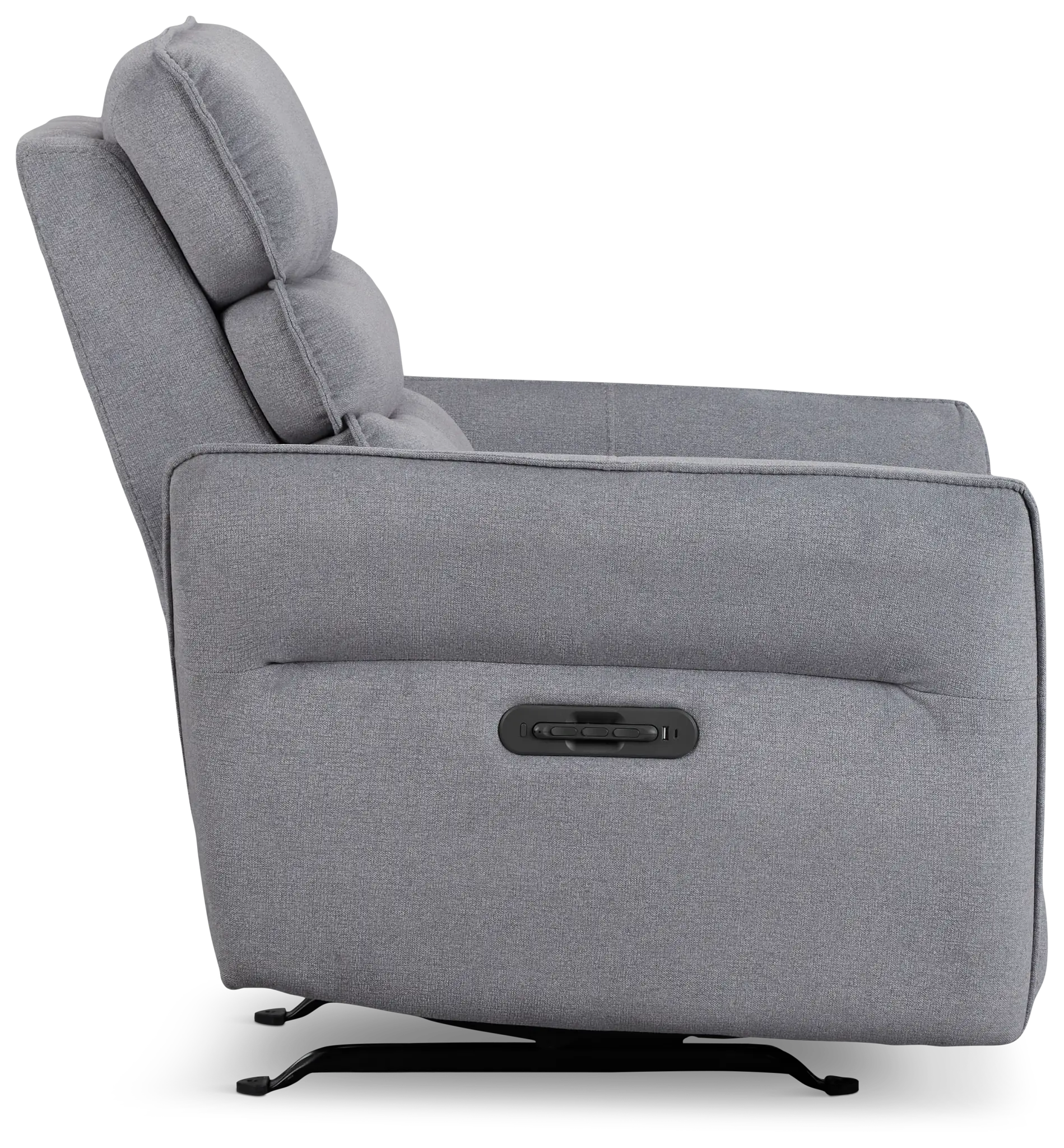 Preston Gray Fabric Power Recliner With Heat And Massage Preston Gray Fabric Power Recliner With Heat And Massage