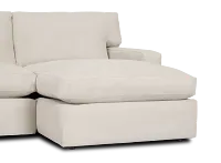 Hudson Beige Fabric Small Right Chaise Sectional