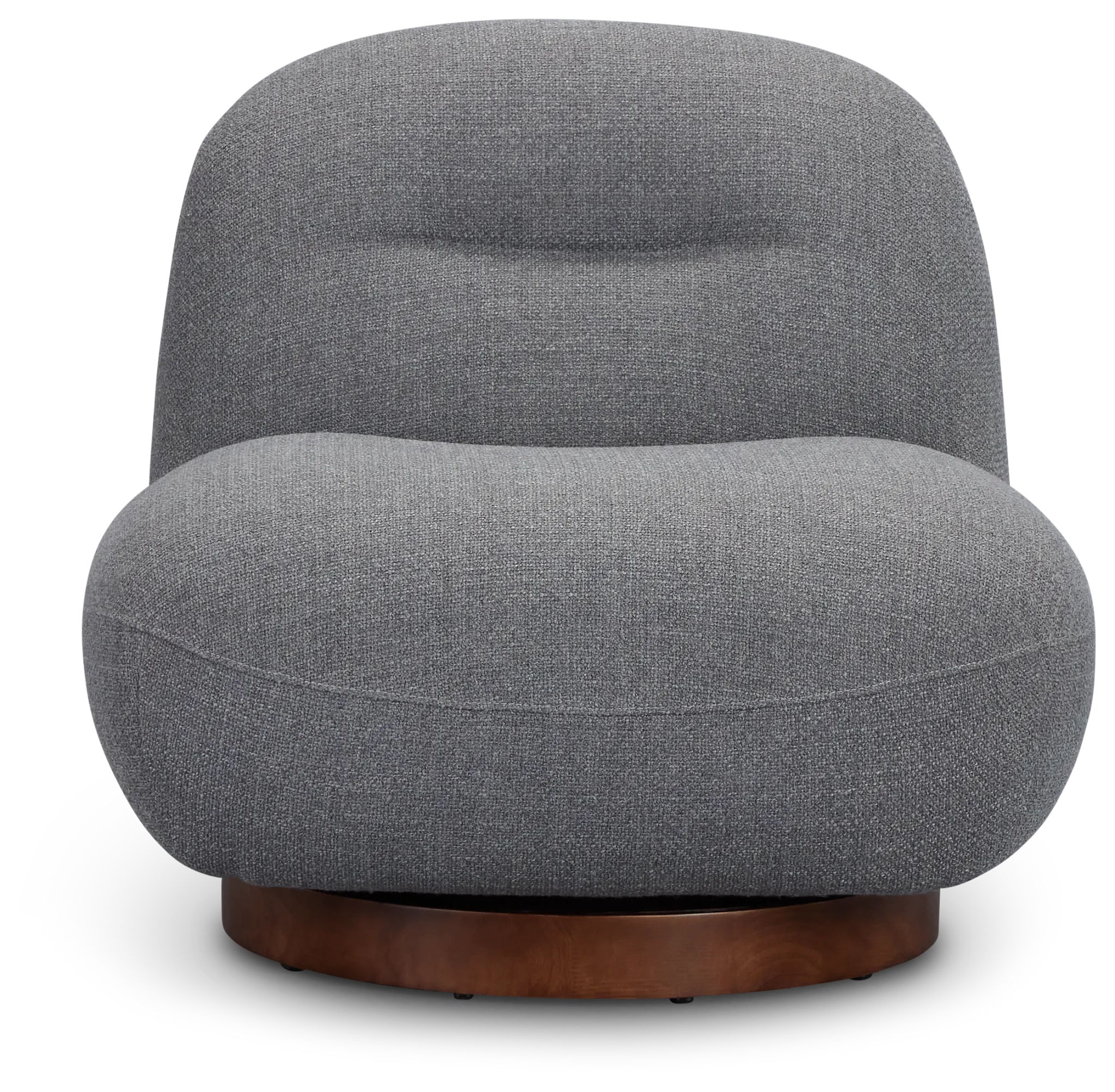 Aaliyah Dark Gray Fabric Swivel Accent Chair