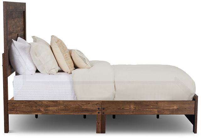 Ollie Dark Tone Panel Bed