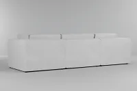 Destin Peyton White Fabric 4-piece Bumper Sectional