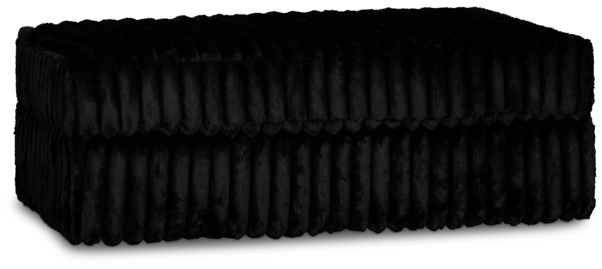 Teddy Black Fabric Ottoman Teddy Black Fabric Ottoman