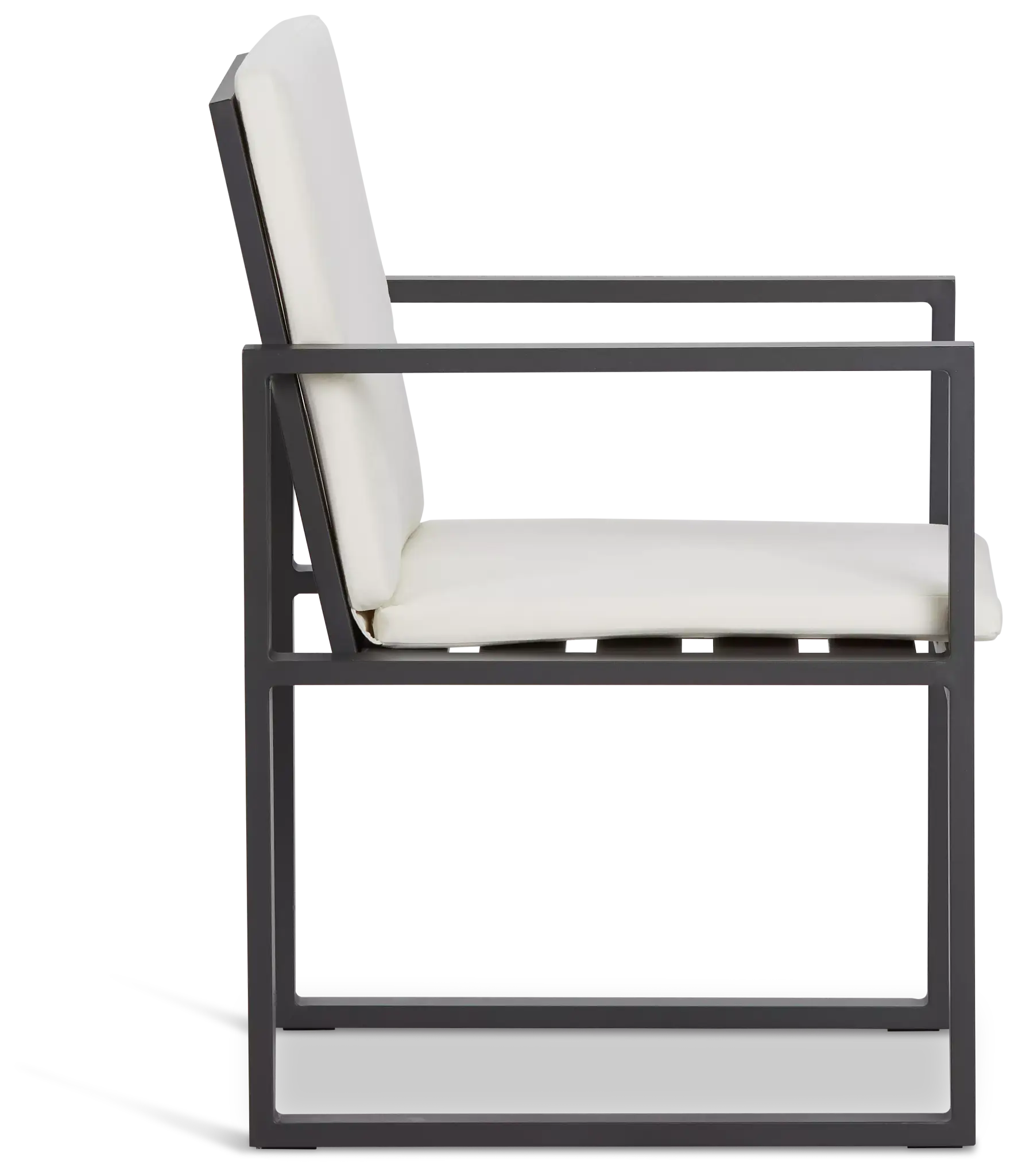 Linear Dark Gray White Aluminum Arm Chair Linear Dark Gray White Aluminum Arm Chair