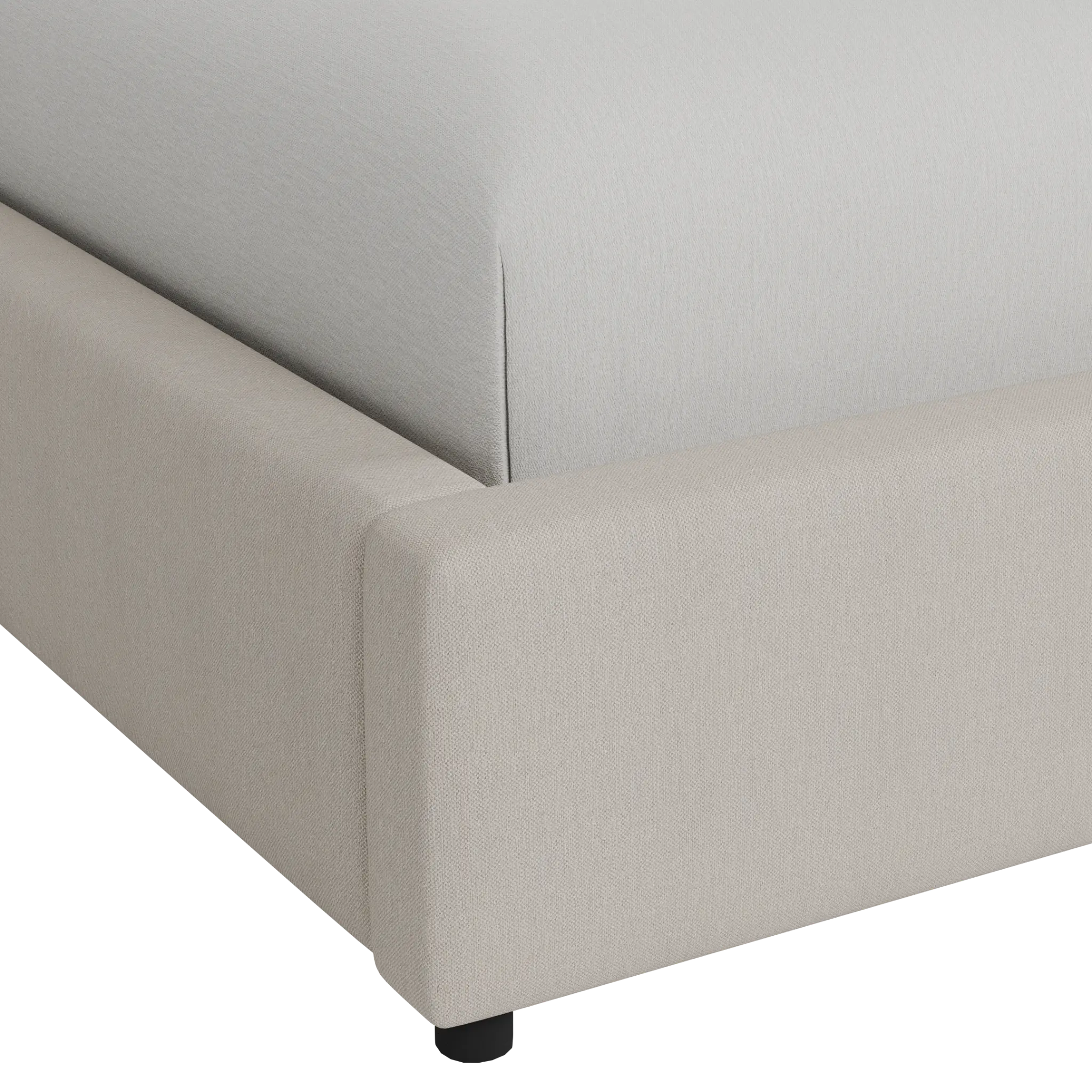 Grayton Revenue Beige 48" Upholstered Platform Bed Grayton Revenue Beige 48" Upholstered Platform Bed